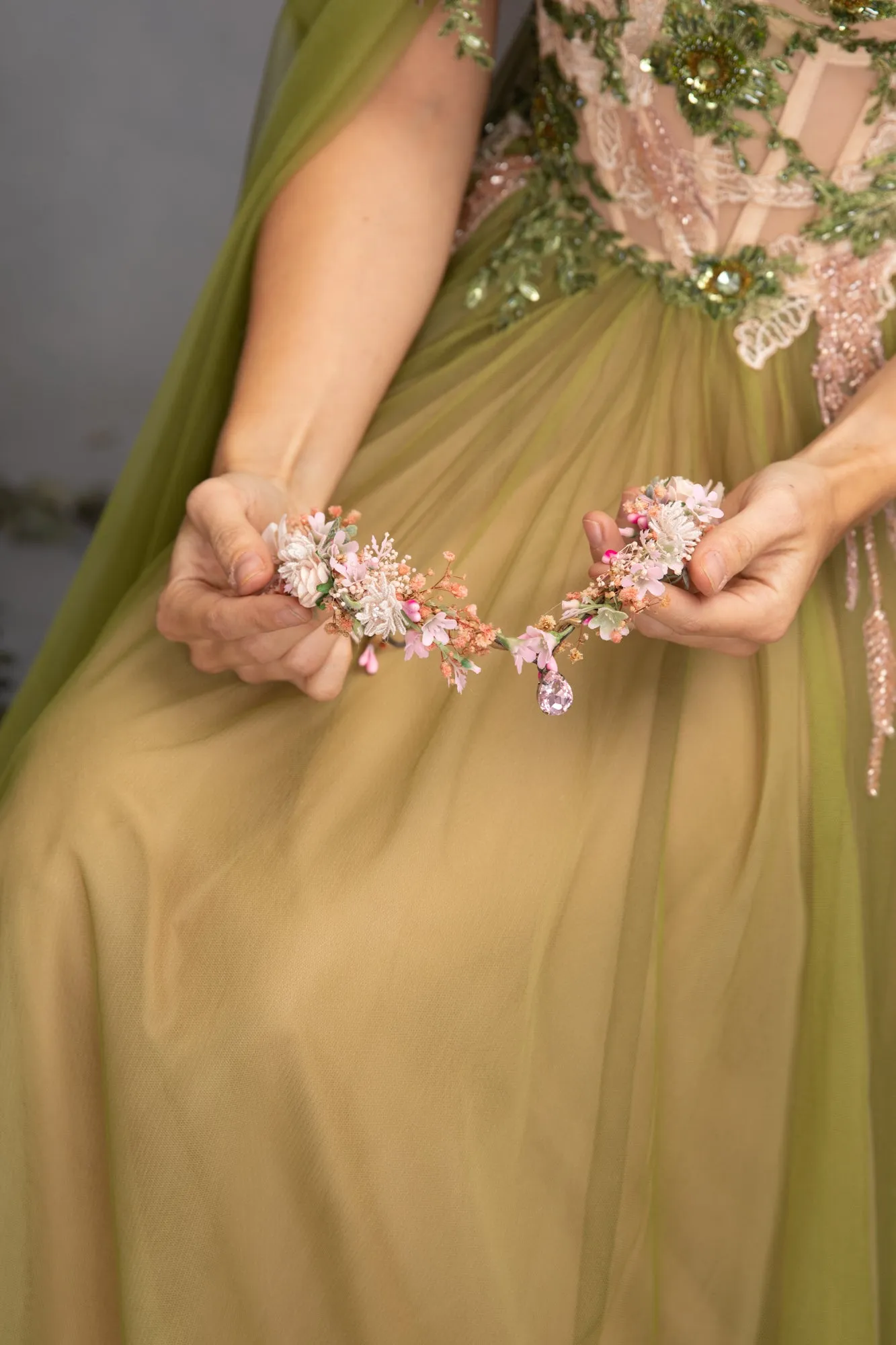 Romantic elven flower crown