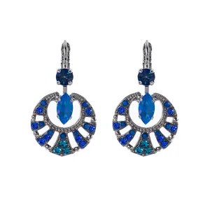 Round Shell Marquise Leverback Earrings in "Sleepytime" *Preorder*