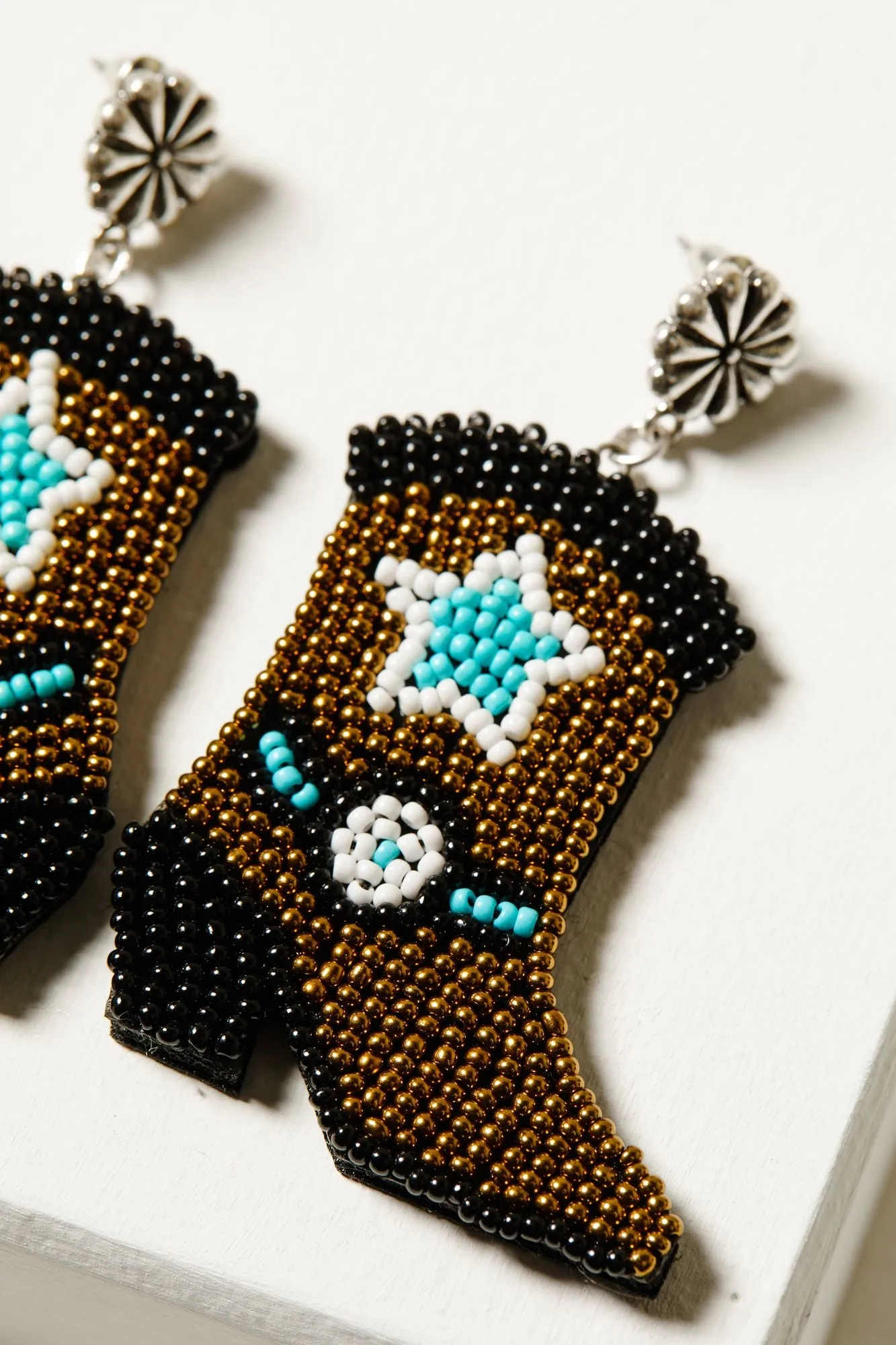 Roundup Boot Beaded Earrings