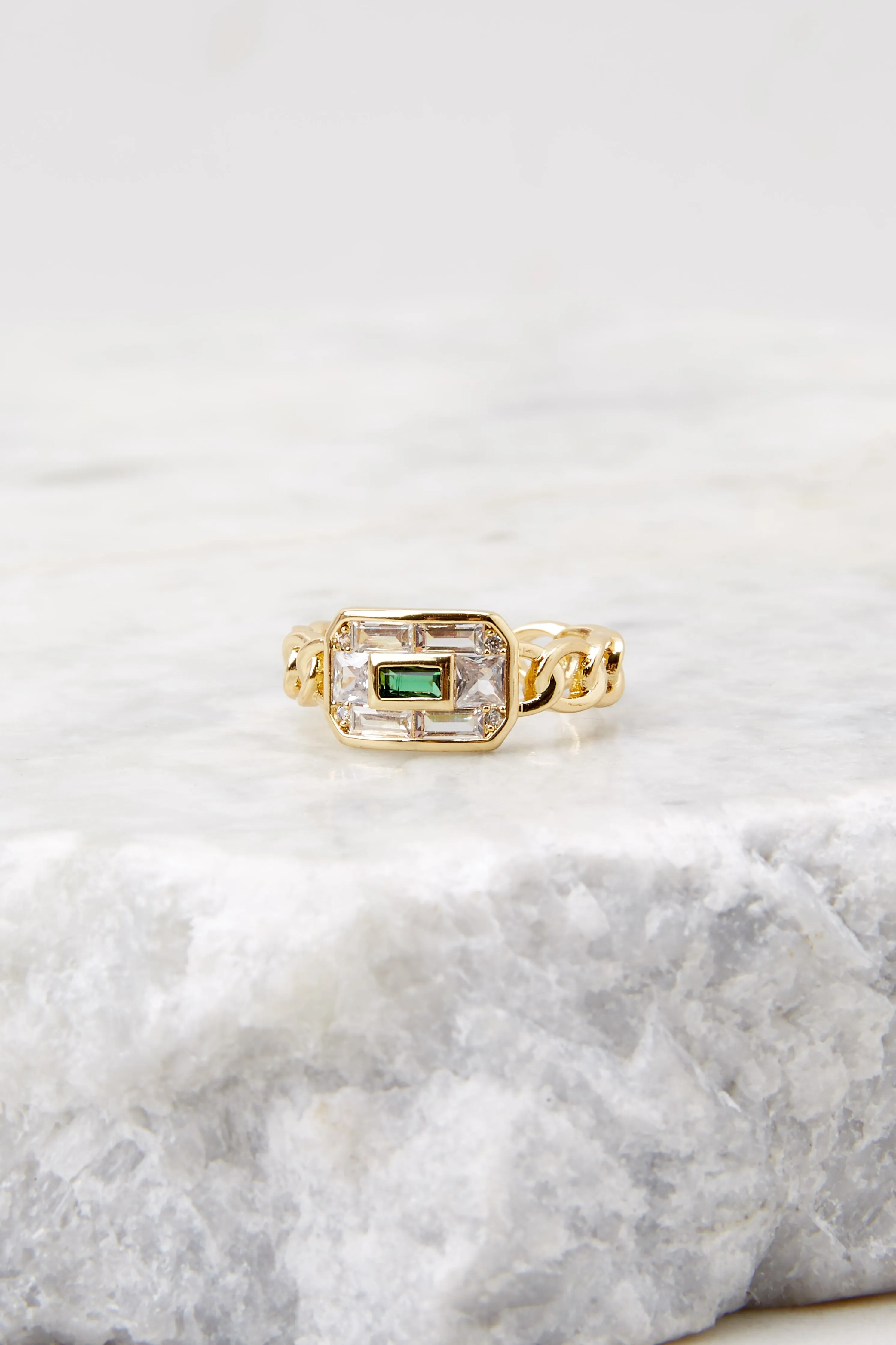 Royce Baguette Emerald Ring