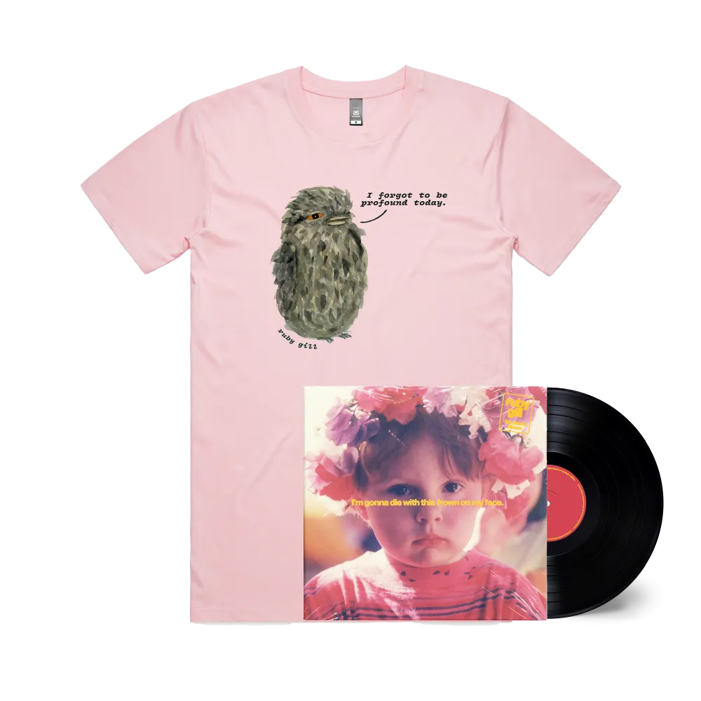 Ruby Gill / I’m gonna die with this frown on my face Black Vinyl   Profound Bird T-Shirt Bundle