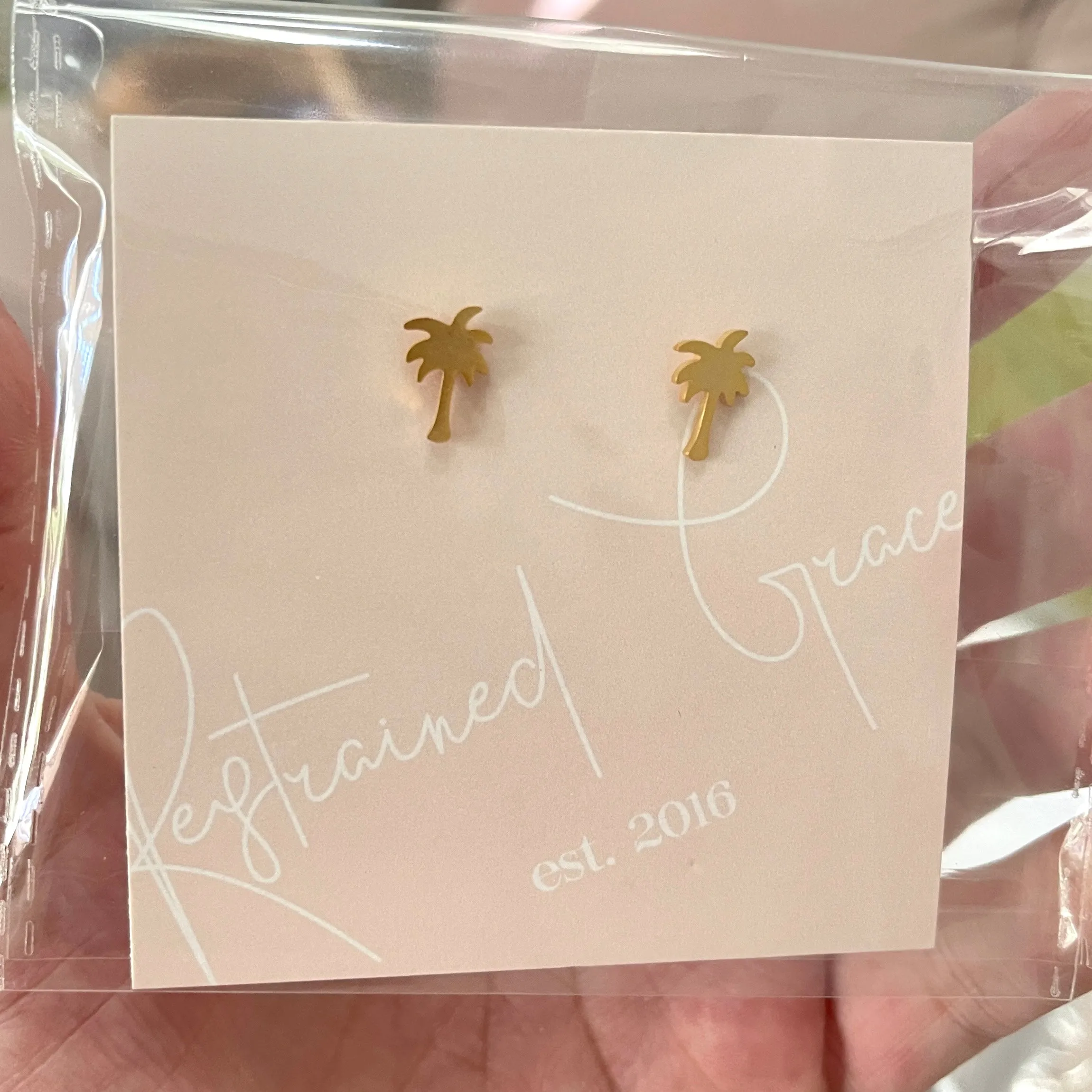 Sample Sale - Invasive Palm Tree Stud Earrings