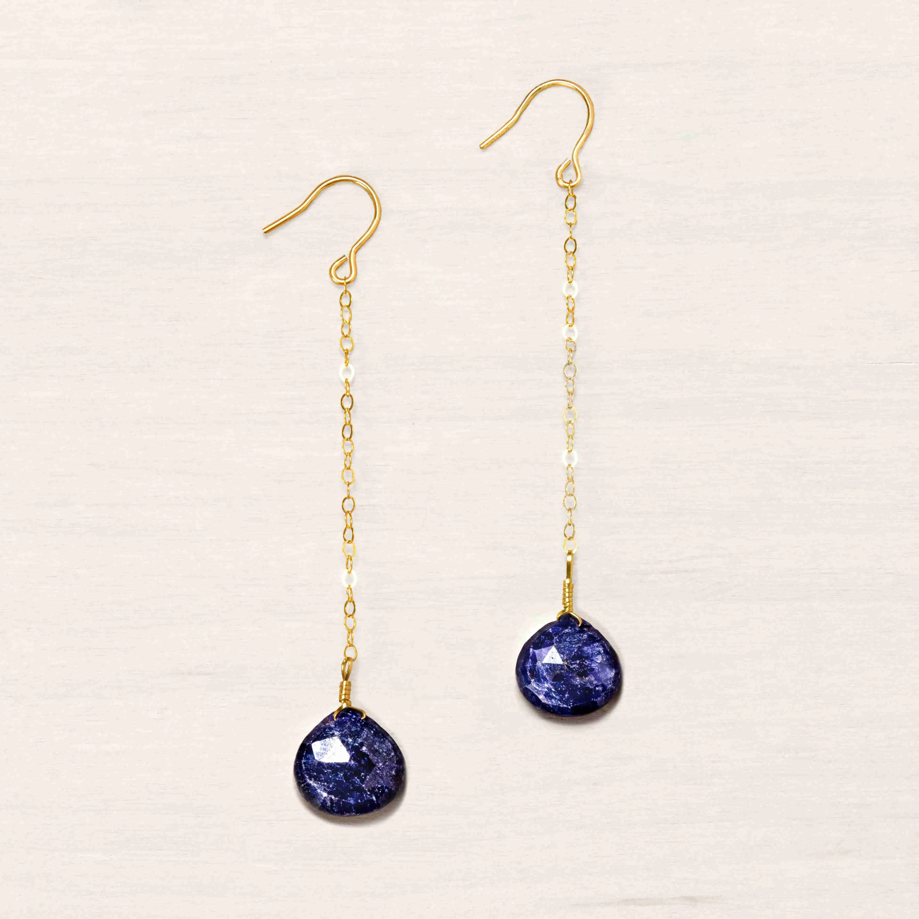 Sapphire Drop Earrings