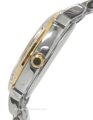 Seiko Womens Solar Classic Diamond Dress Watch - Two-Tone - Mother of Pearl