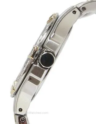 Seiko Womens Solar Crystal Sport Watch - Two-Tone - Mother of Pearl Dial - Date