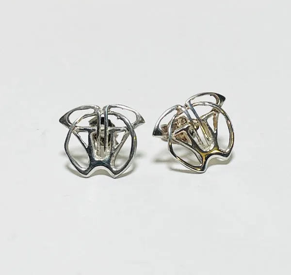 Silver Celtic-design Stud Earrings (PG40)