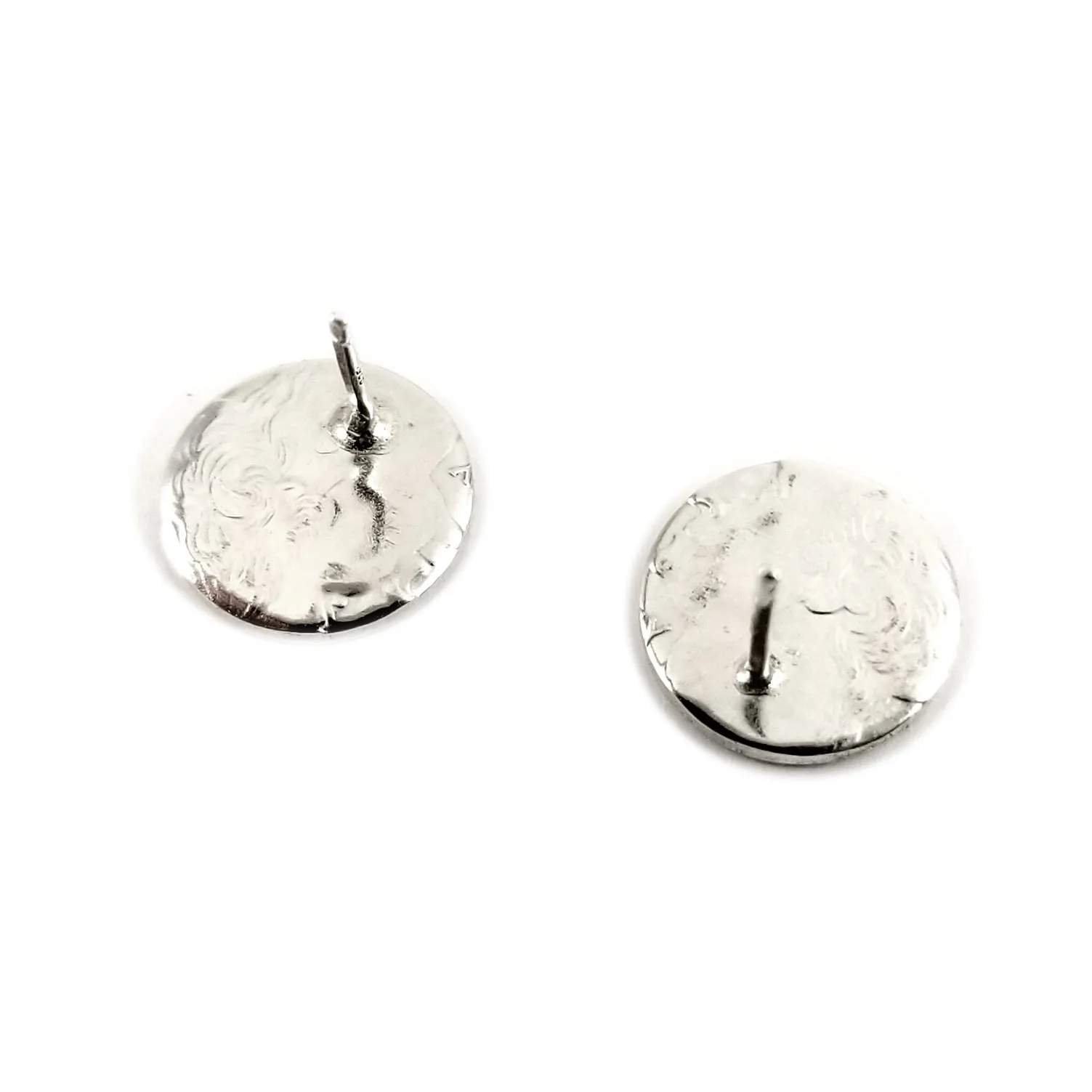 Silver Yosemite National Park Quarter Punch Out Stud Earrings