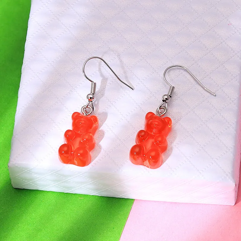 Soft Girl Creative Transparent Candy Earrings