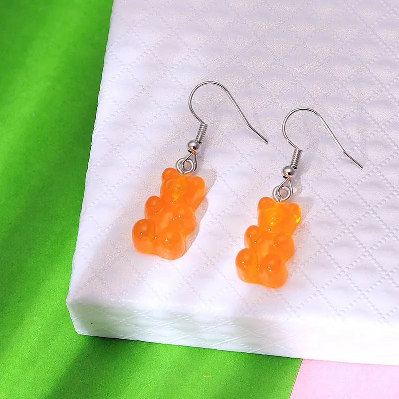 Soft Girl Creative Transparent Candy Earrings