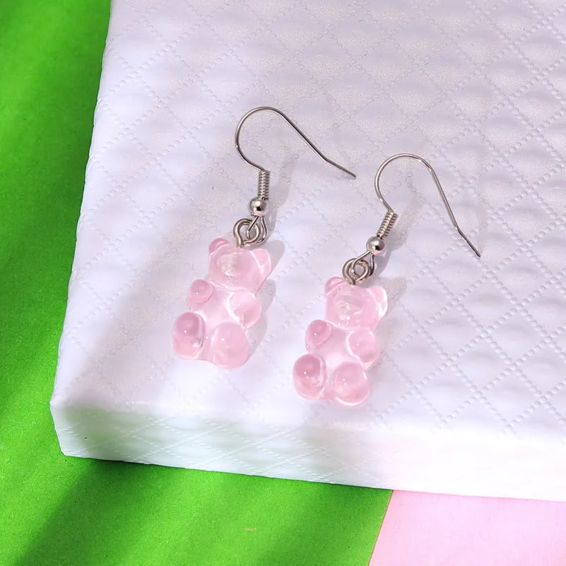 Soft Girl Creative Transparent Candy Earrings