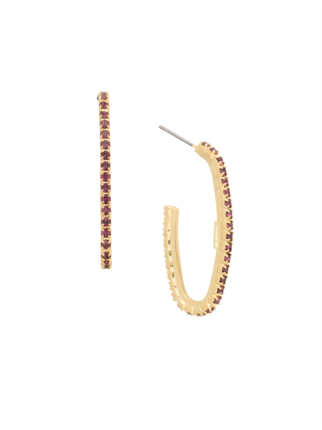 Sorrelli Shay Rhinestone Hoop Earrings