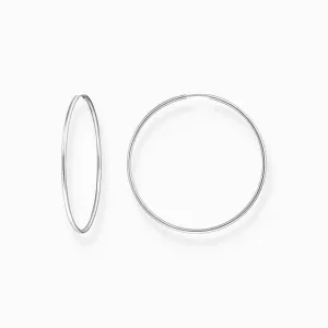 Sterling Silver Big Hoop Earrings CR729-001-21