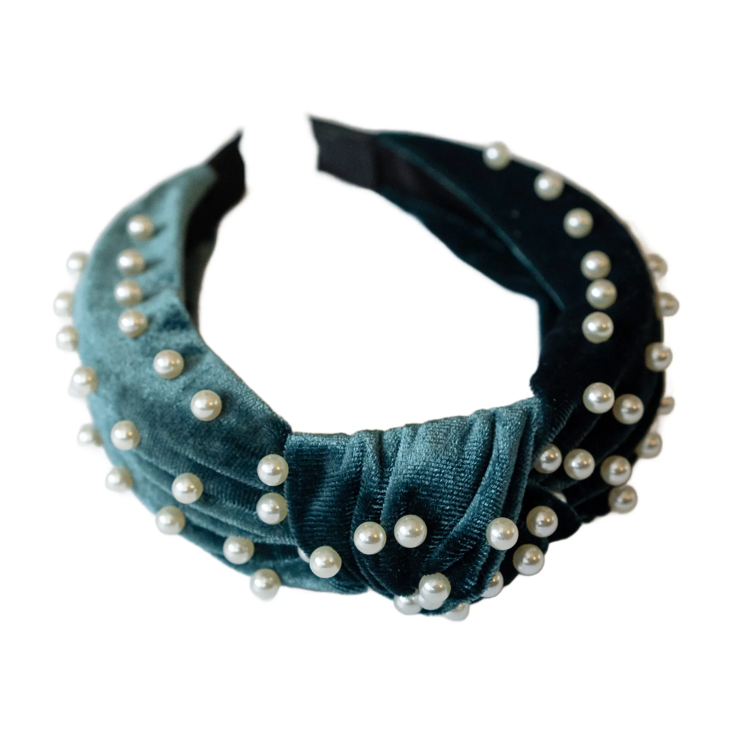 Stud Headband - Green Velvet