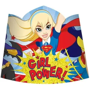 Super Hero Girls Tiara Party Hats - 8 Pkt