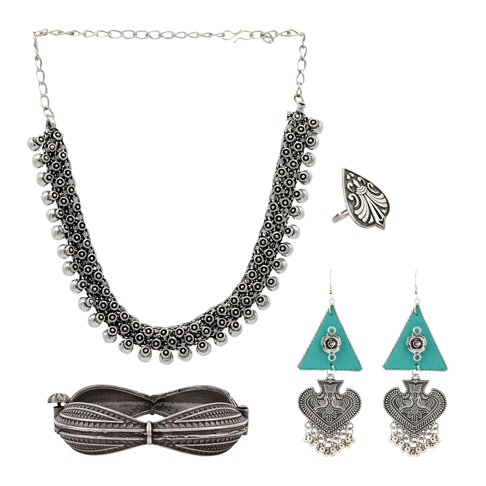 Teejh Badami Oxidised Silver Jewellery Gift Set