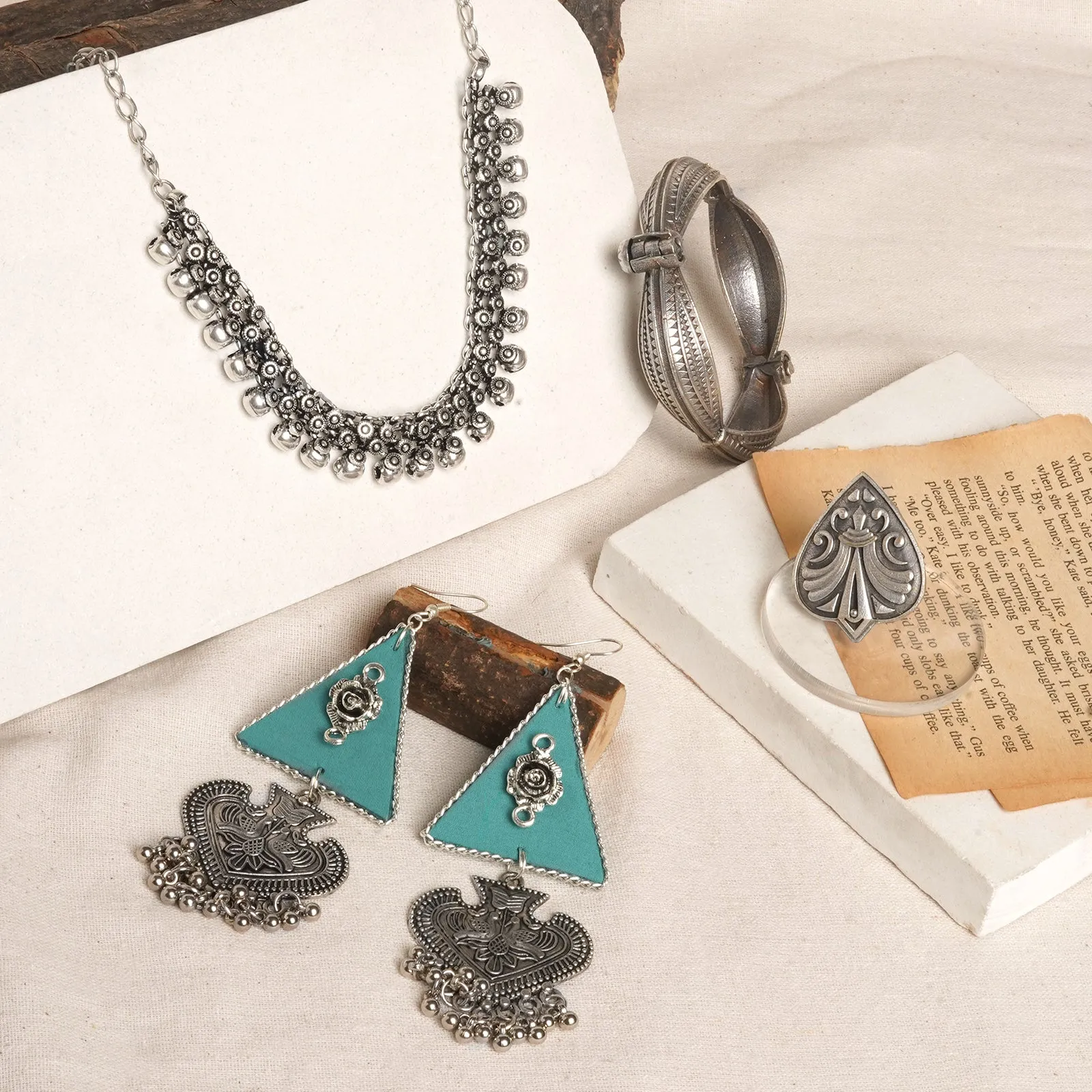 Teejh Badami Oxidised Silver Jewellery Gift Set