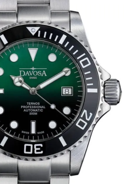 Ternos Professional Automatic 500m Green Black Diving Watch 16155975 OUTLET