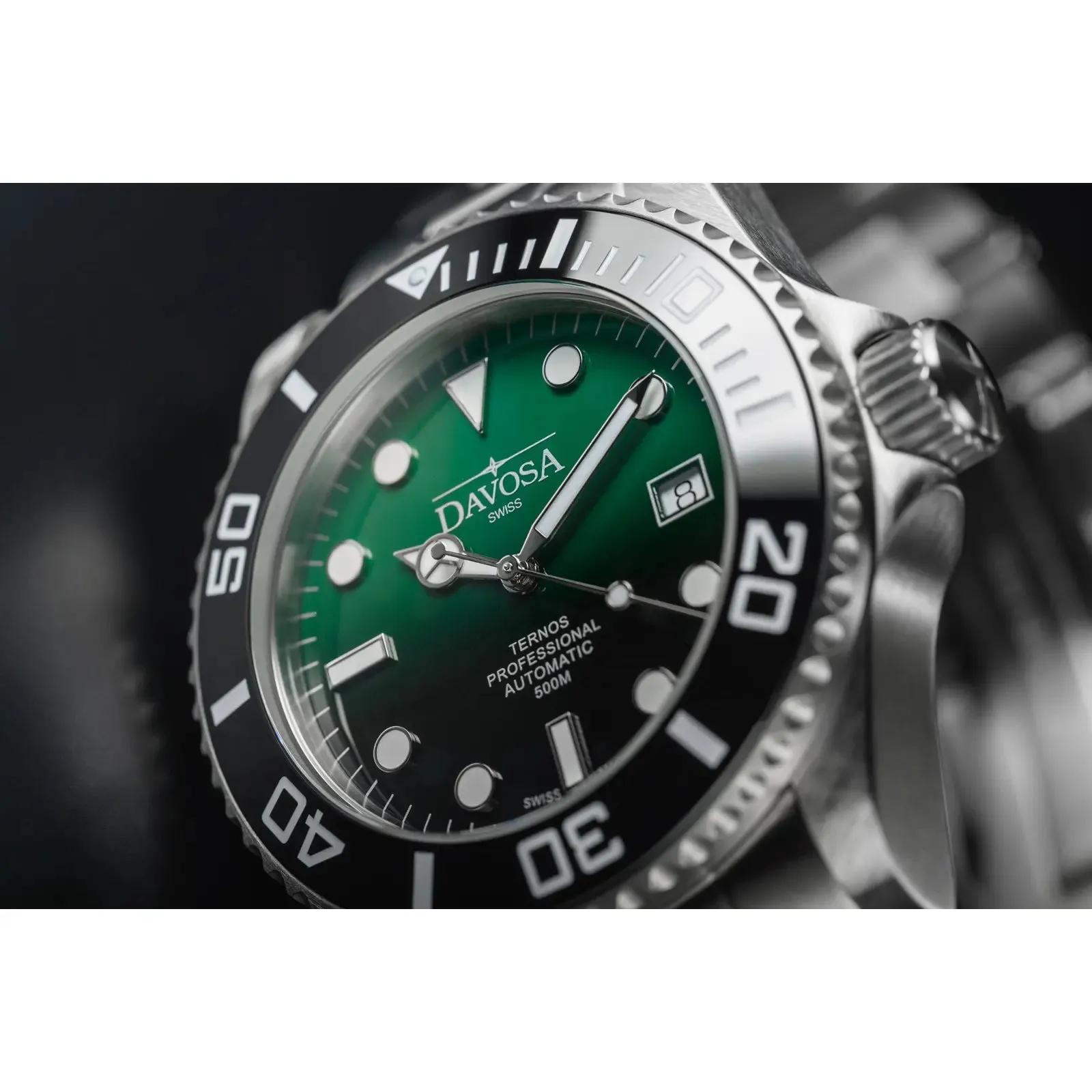 Ternos Professional Automatic 500m Green Black Diving Watch 16155975 OUTLET