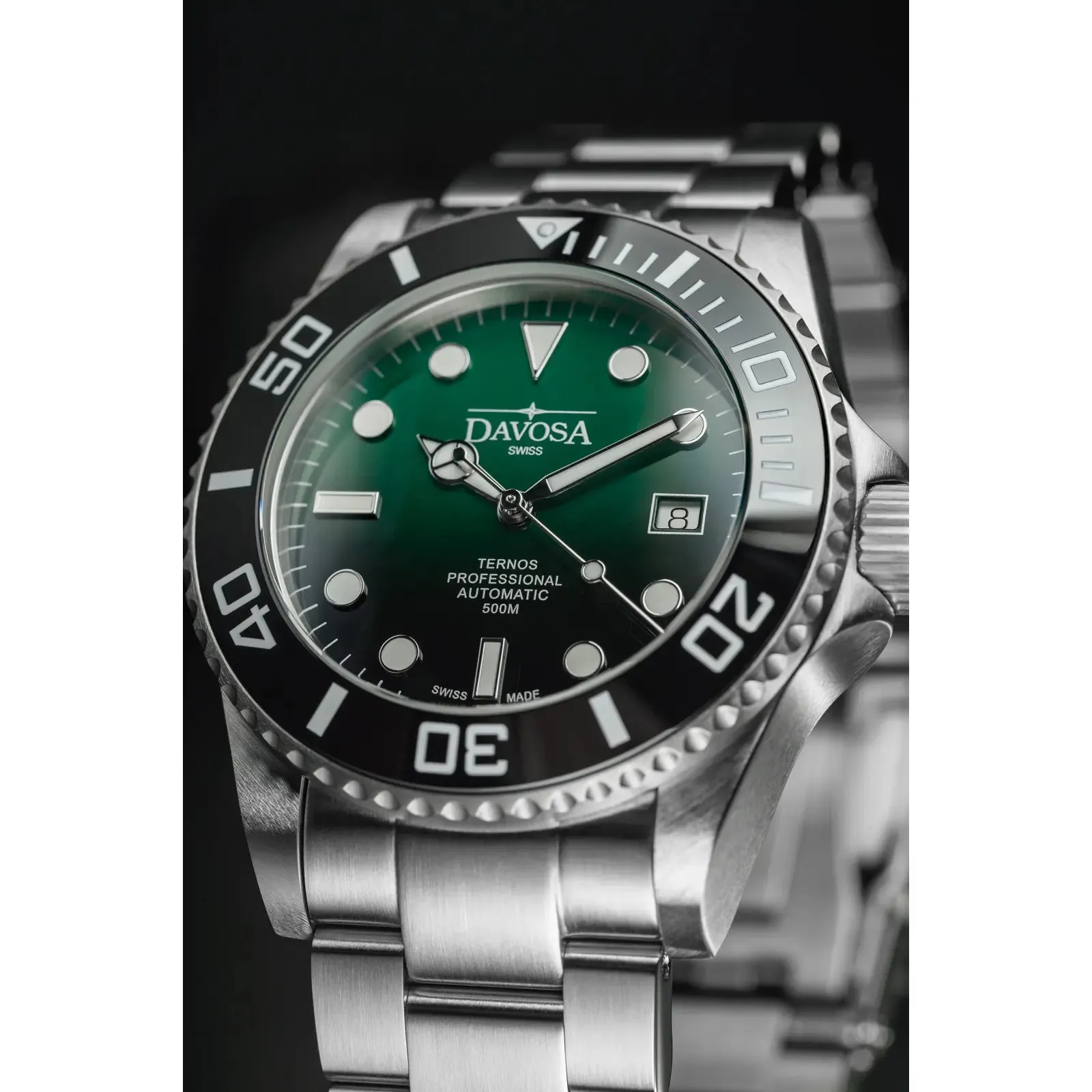 Ternos Professional Automatic 500m Green Black Diving Watch 16155975 OUTLET