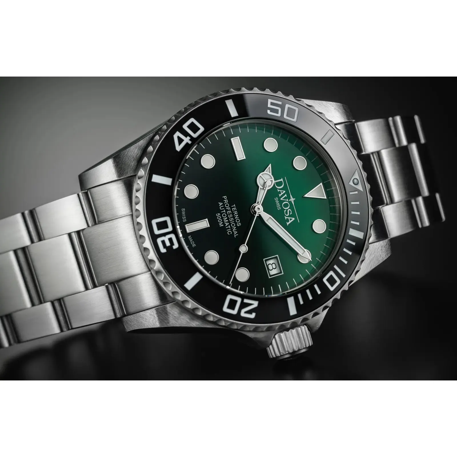 Ternos Professional Automatic 500m Green Black Diving Watch 16155975 OUTLET