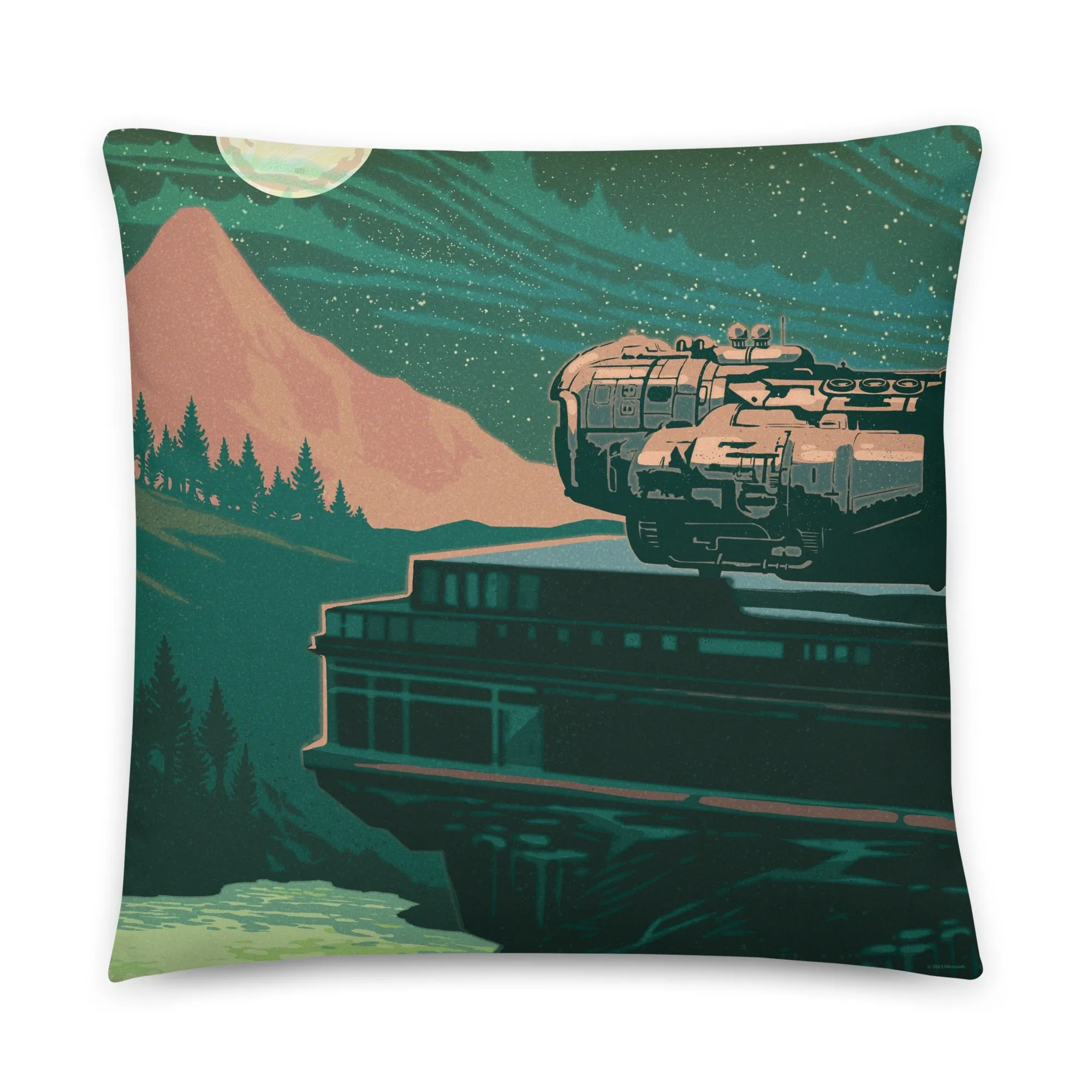 The Outer Worlds Emerald Vale Pillow