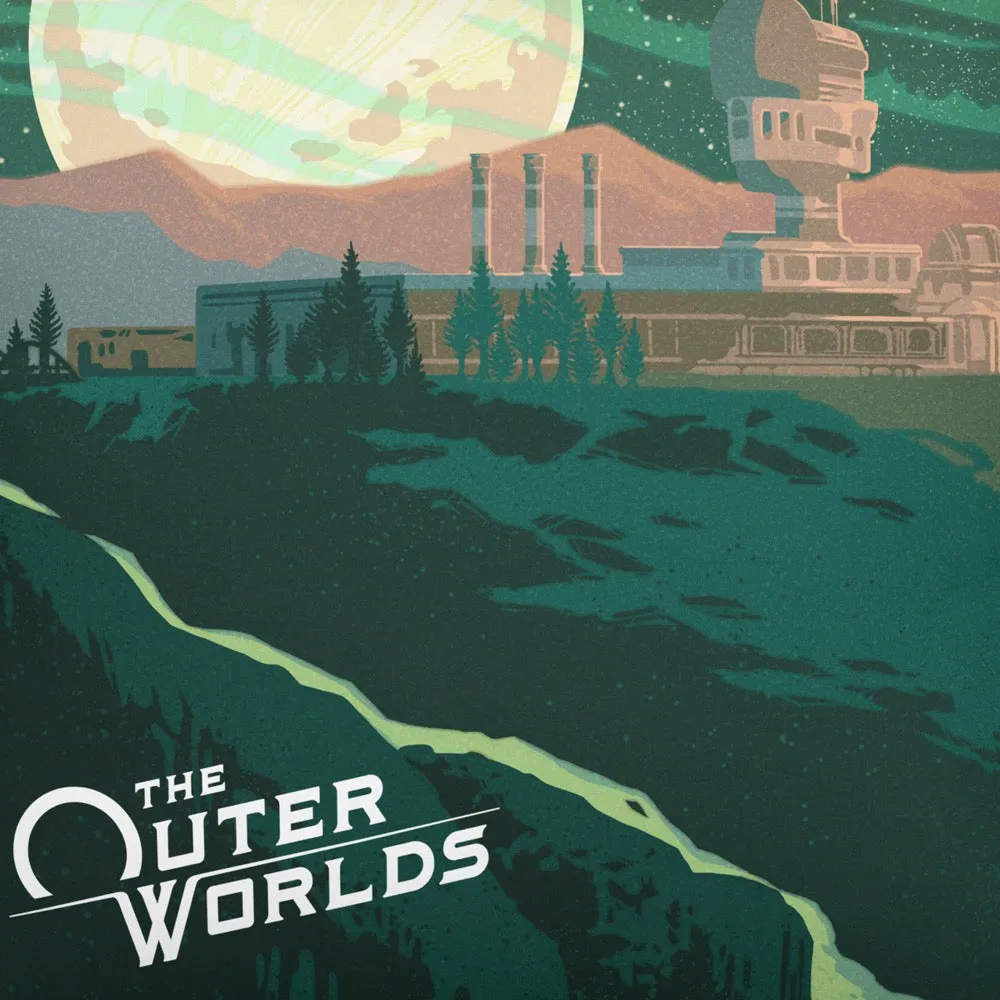 The Outer Worlds Emerald Vale Pillow