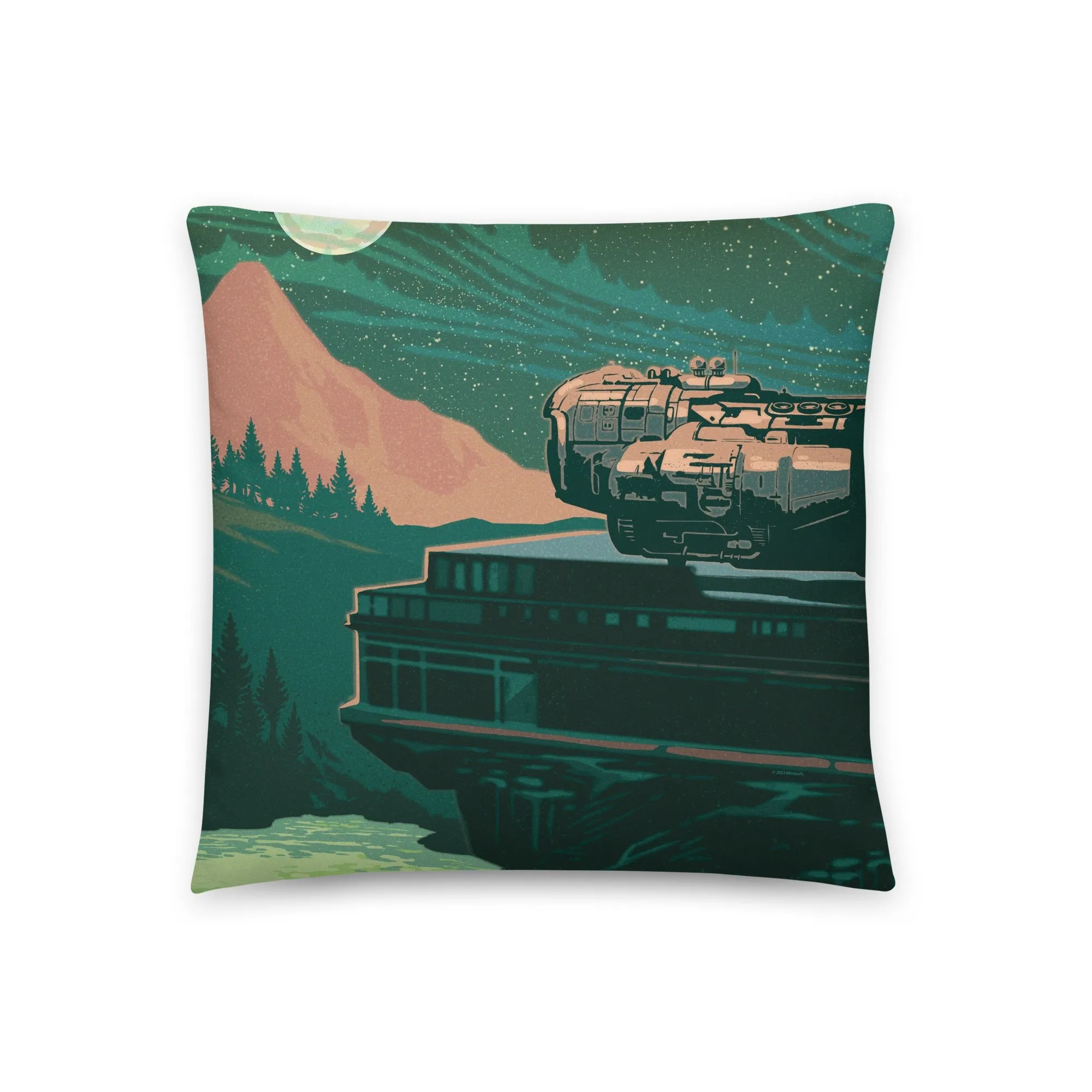 The Outer Worlds Emerald Vale Pillow