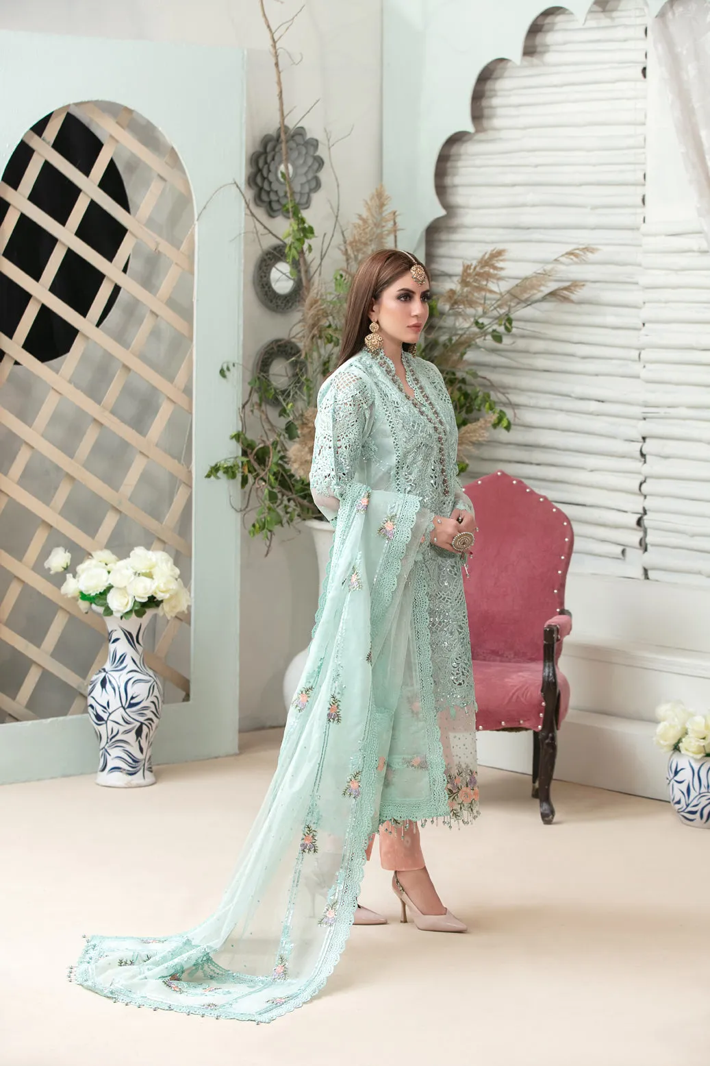 Tiara by Tawakkal Semi Stitched 3 Piece Chiffon Collection'2022-TTC-6981