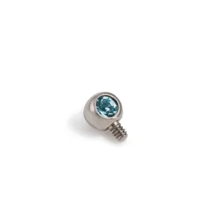 Tilum 14g-12g Internally Threaded 90° Swarovski Jeweled Titanium Ball – 3mm – Price Per 1