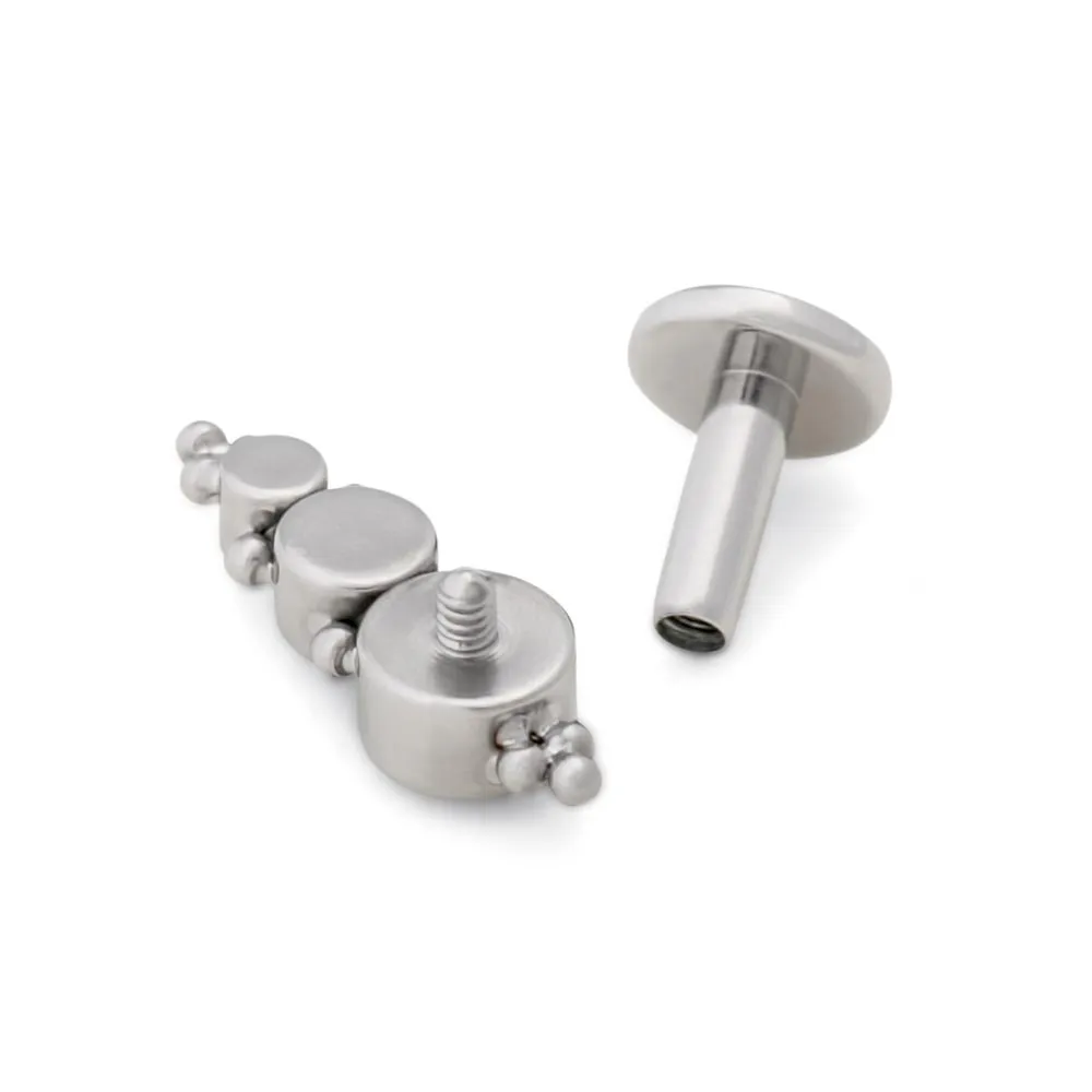 Tilum 14g-12g Internally Threaded Linear Jewels Titanium Top - Price Per 1