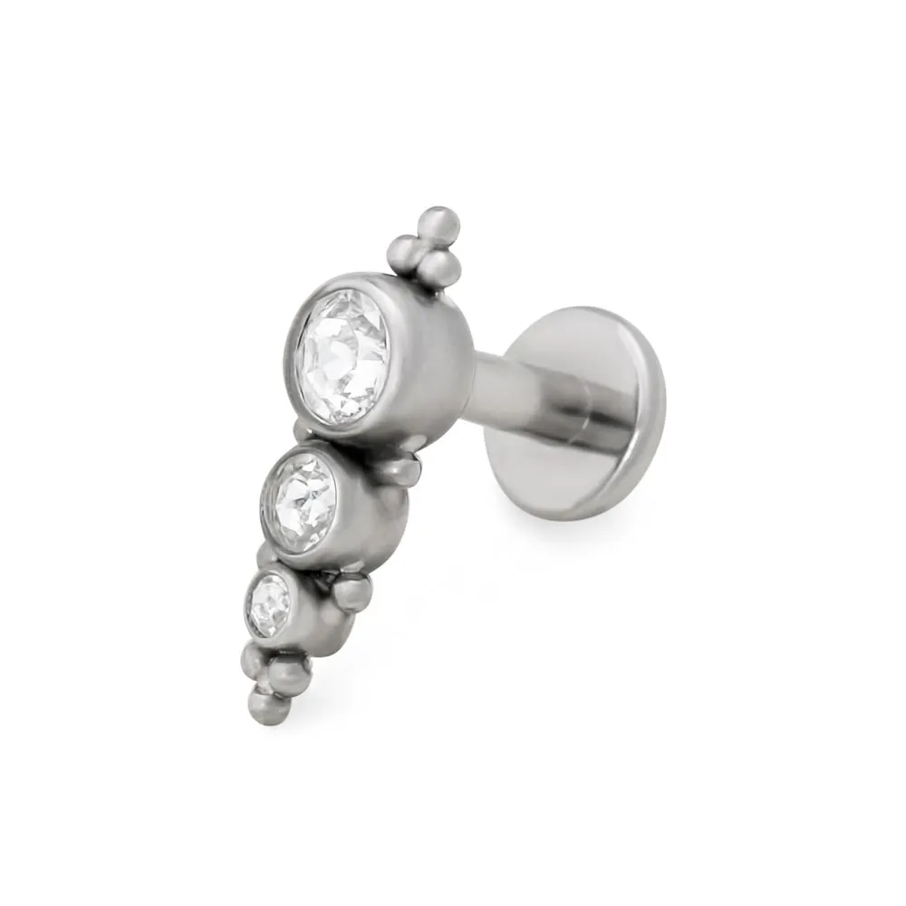 Tilum 14g-12g Internally Threaded Linear Jewels Titanium Top - Price Per 1