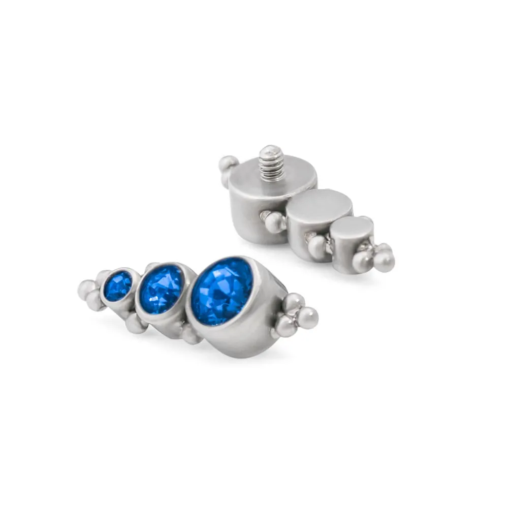 Tilum 14g-12g Internally Threaded Linear Jewels Titanium Top - Price Per 1