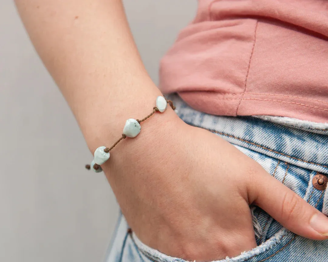 Tula Blue Aqua Larimar Nugget Bracelet