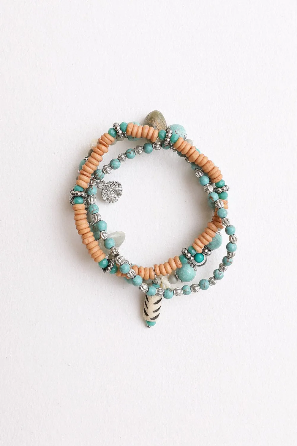 Turquoise Mixed Bead Stackable Bracelet