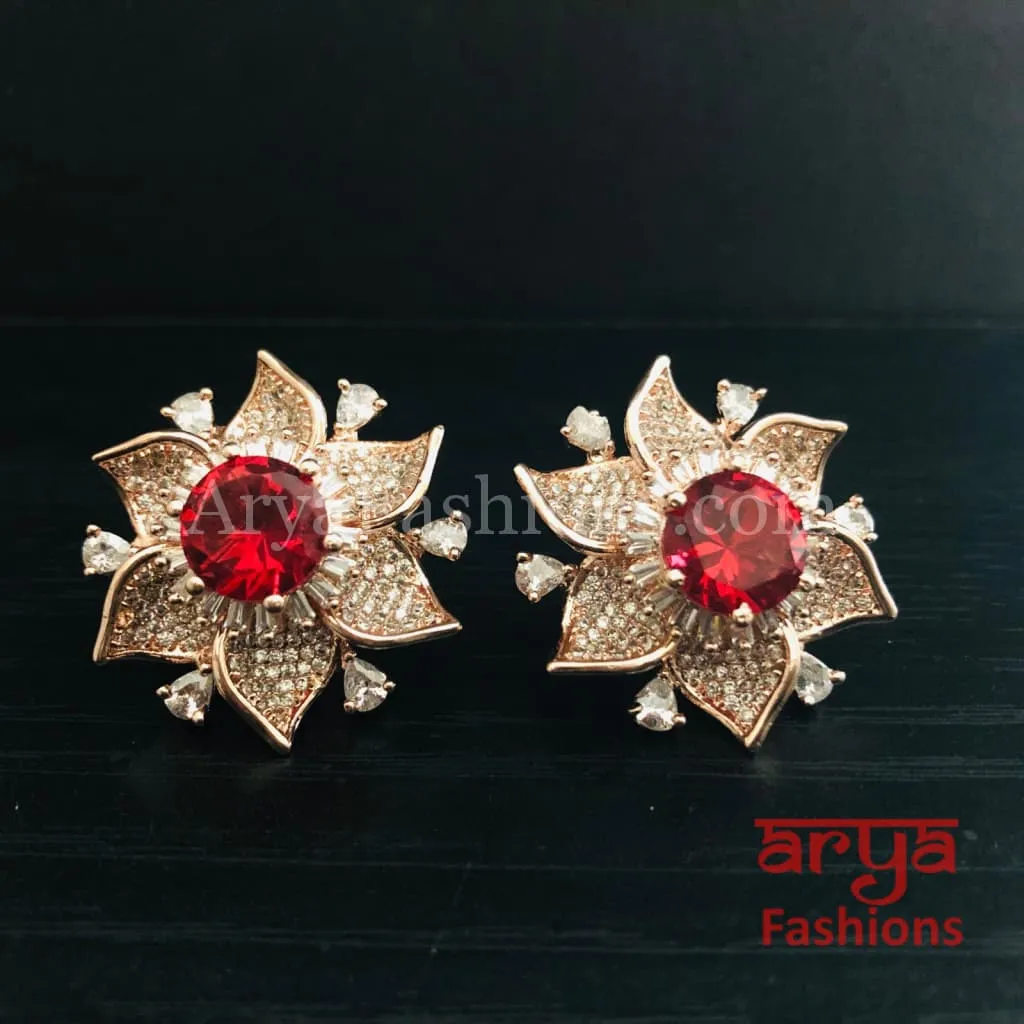 Victorian CZ Studs with Monalisa Stones