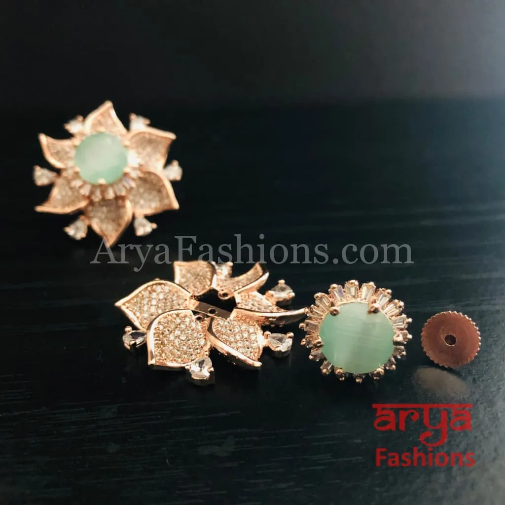 Victorian CZ Studs with Monalisa Stones