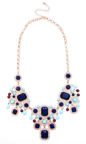 Vintage Inspired Beaded Jeweled Statement Necklace