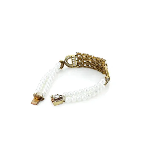 Vintage Pearl & CZ Bracelet